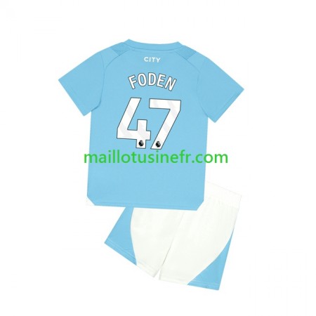 Maillot de Foot Manchester City Phil Foden 47 Domicile 2023-24 - Enfant